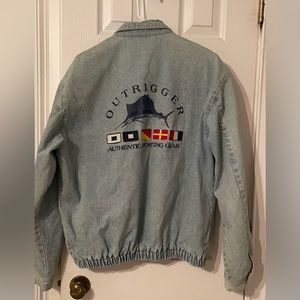Marina yachting outrigger vintage denim jacket